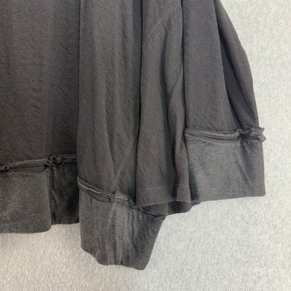 Alembika Women's Size Small Black Button Front Cardigan Jacket Lagenlook Drape - Picture 9 of 12